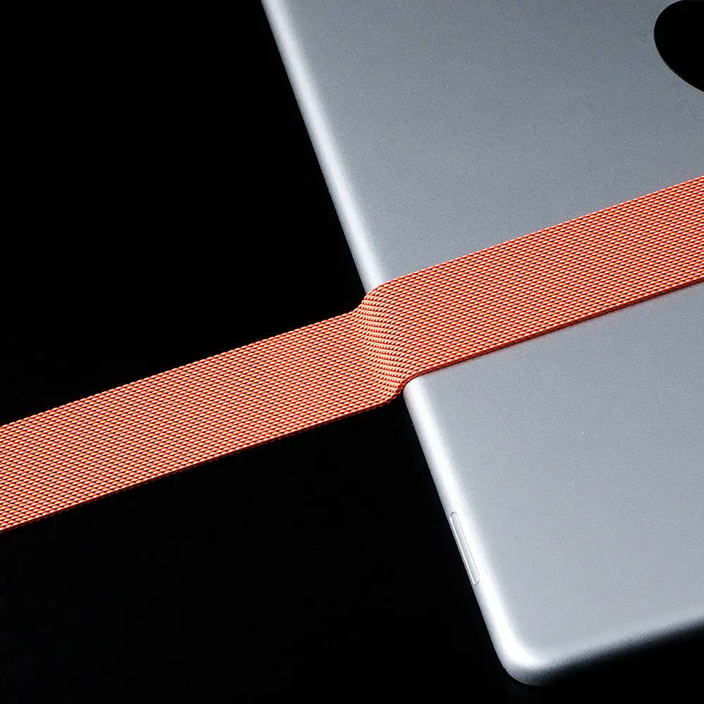 orange Высококачественная Миланская петля для apple watch, ремешок для apple watch 4, 5, ремешок 44 мм, 40 мм, iwatch 3, 2, 1, 42 мм, 38 мм, лучший материал - Цвет ремешка: orange