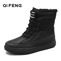 winter hiking boots women warm add fur sneakers female comfortable outdoor snow boots black botas flat classical hiking shoes 9
