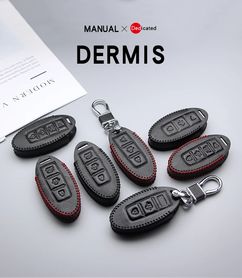 Car key case for cars leather remote key for Nissan Note Micra k12 x trail t31 t32 Qashqai Teana j32 j10 patrol y62 Tiida Murano