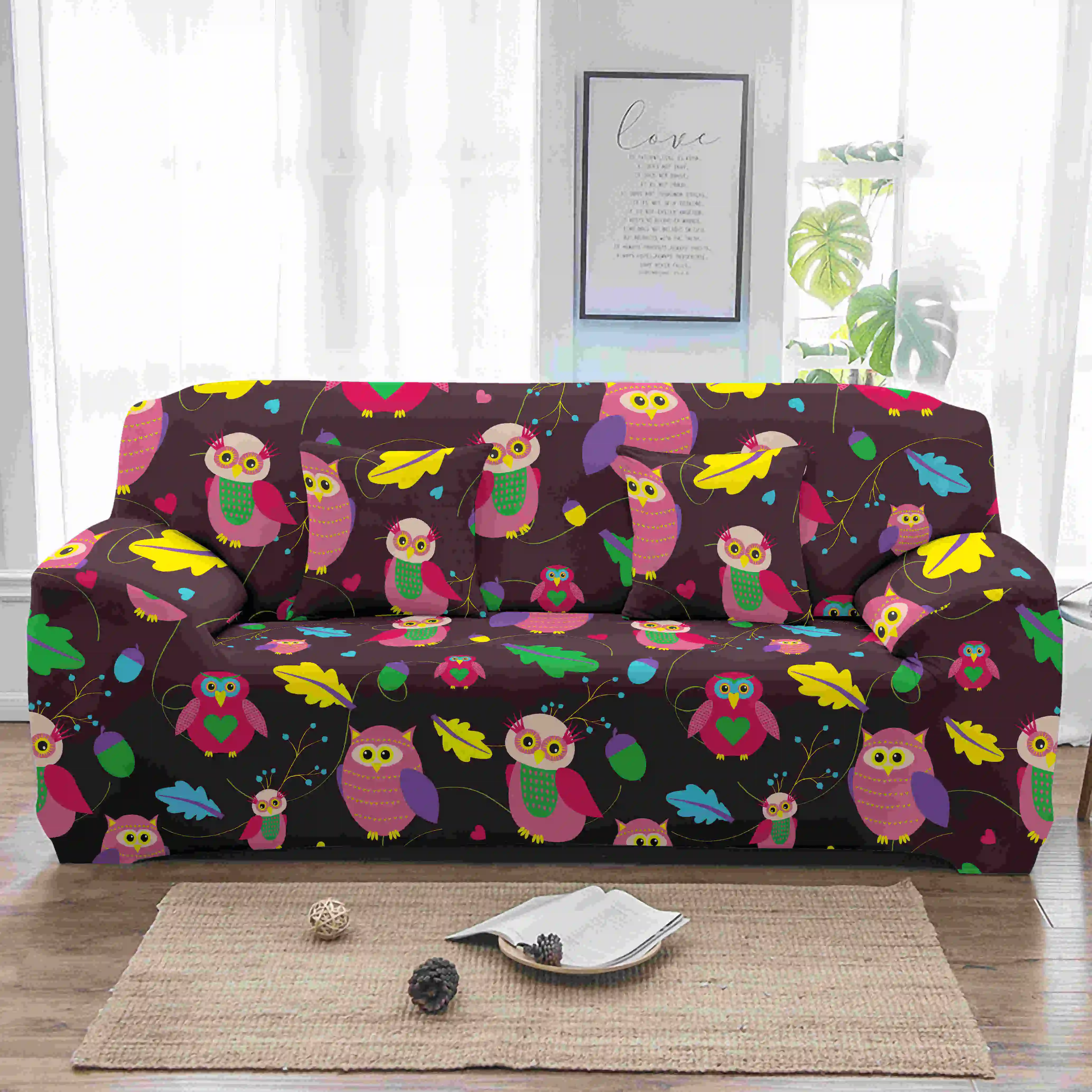 Домашний чехол для дивана с принтом совы эластичный гостиной 1/2/3/4 места чехлы |