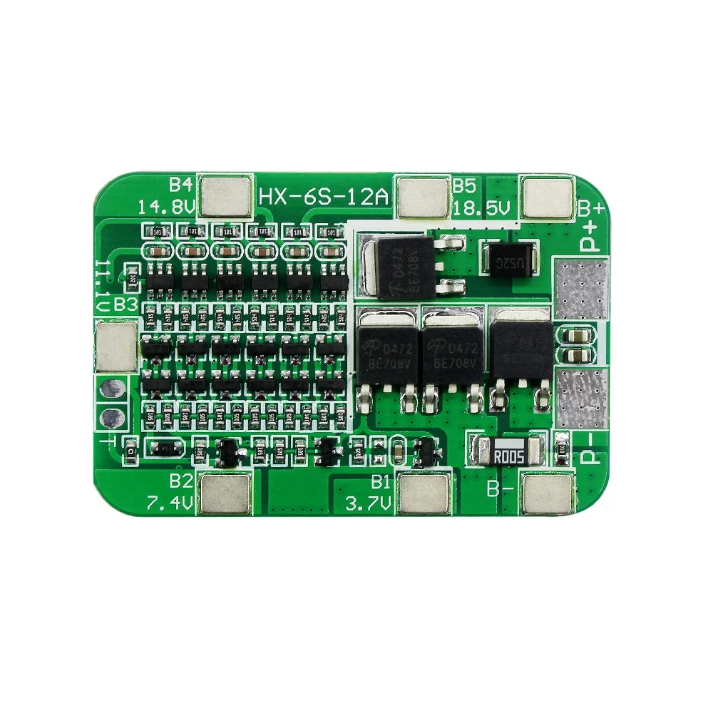 6S 15A 24V печатная плата защиты BMS для 6 пакетов 18650 литий-ионная литиевая батарея модуль батареи Защитная плата