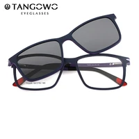tangowo vintage men women clip on optical glasse frame polarized sunglasses magnetism stylish classic eyewear eyeglasses t6205