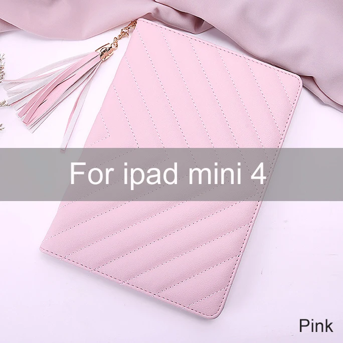 For mini 4 Essidi умный чехол для ipad mini 5 4 3 2 1 подставка чехол для планшета с откидной крышкой рукав для ipad mini 1 2 3 4 5-го поколения с кисточкой чехол - Цвет: For mini 4