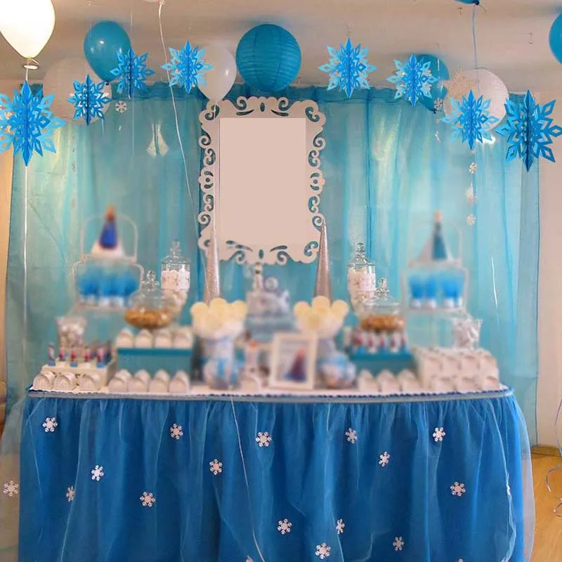 3D подвесное домашнее бумажное украшение для свадьбы Снежинка 6 шт набор