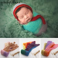 40150cm baby photography wraps strong elastic rainbow color infant photo wrap swaddling stretch blanket colorful wrap cloth