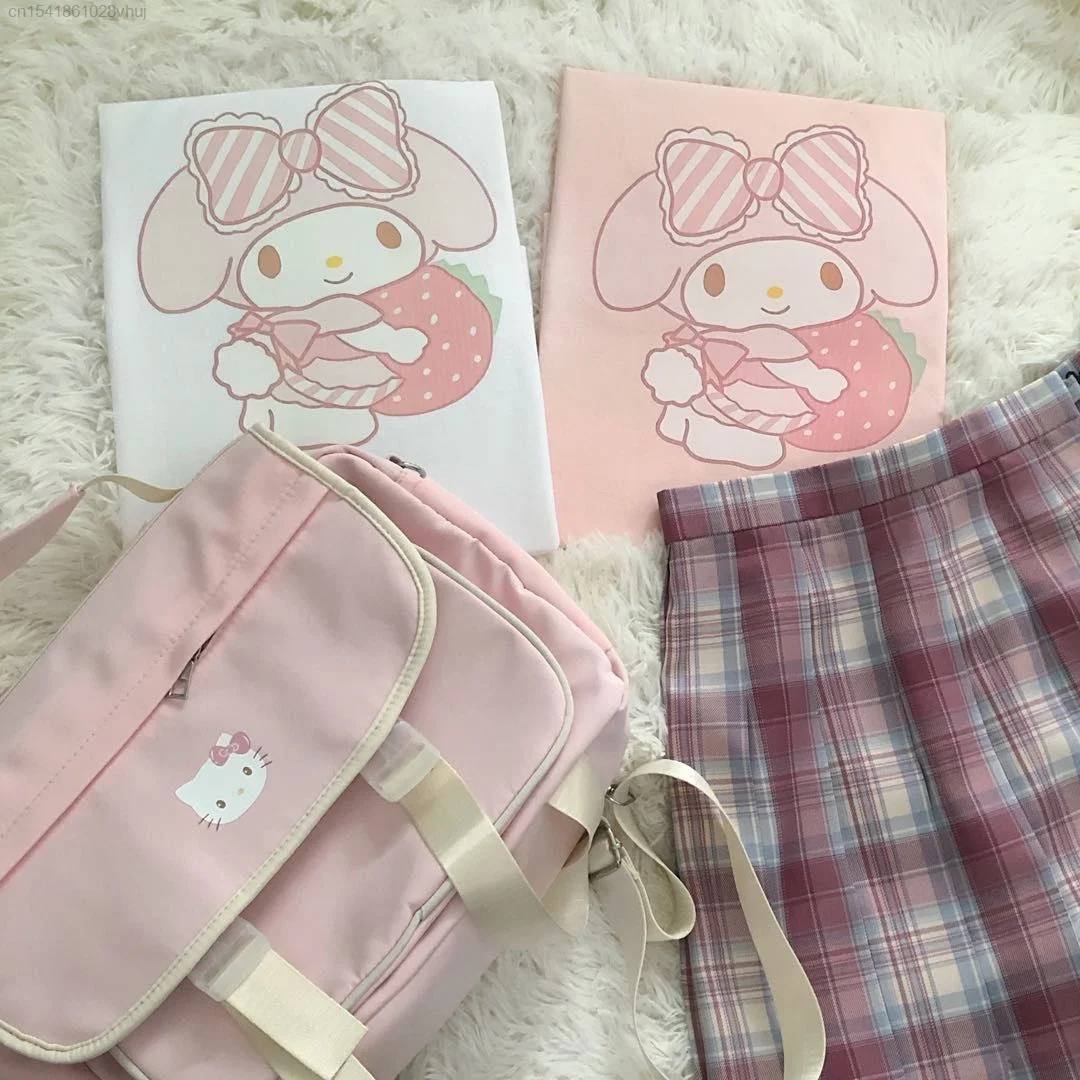Милая 2021 Kawaii Футболка Топ свободная хлопковая женская Y2k футболка мой