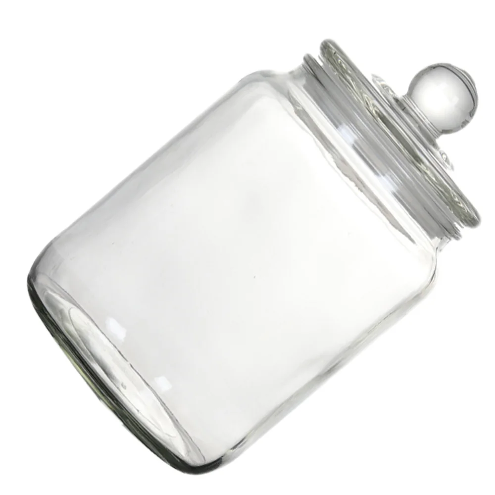 

1pc Glass Storage Jar Tea Can Tea Storage Container Sealing Can (Transparent)