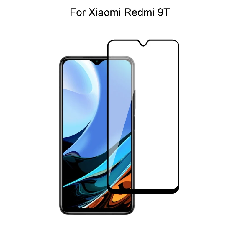 

Закаленное стекло для Xiaomi Redmi 9T, защита экрана, защитная пленка, 2.5D полное покрытие HD, прозрачная, устойчивая к царапинам, Взрывозащищенная