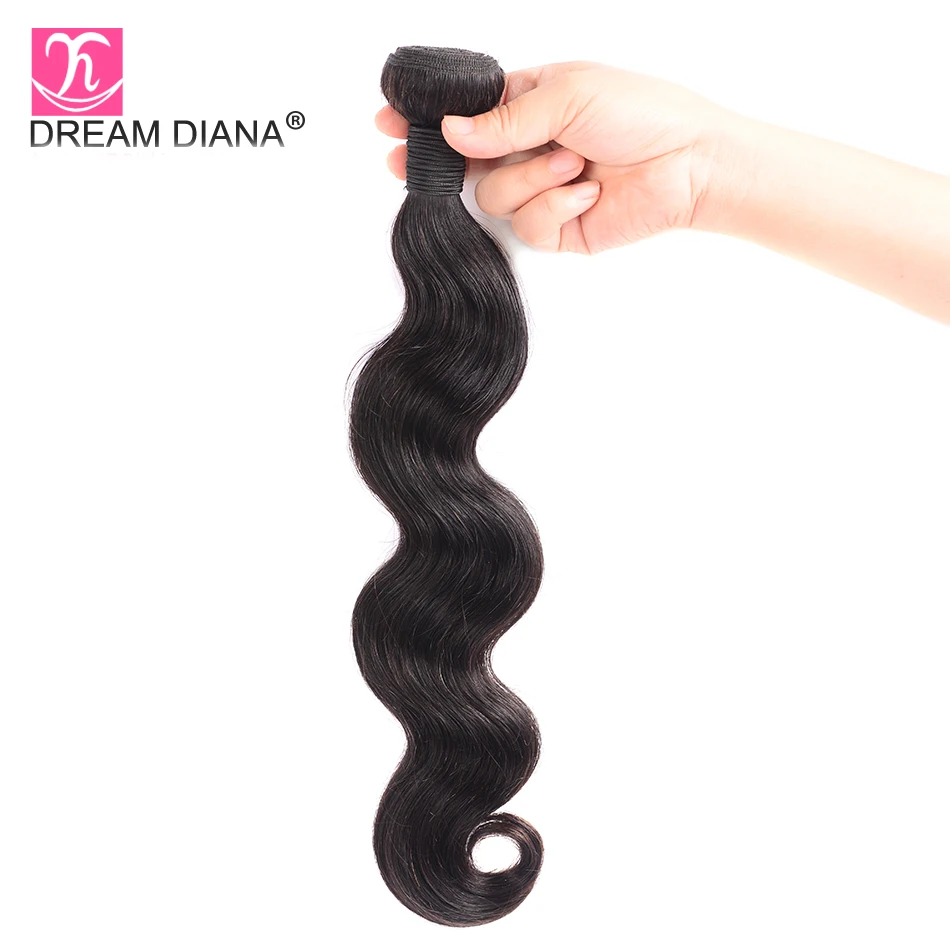 DreamDiana, волнистые волосы Remy, 4 пряди, бразильские волосы, плетенные пряди, "-30", человеческие волосы для наращивания, М, 4 дня