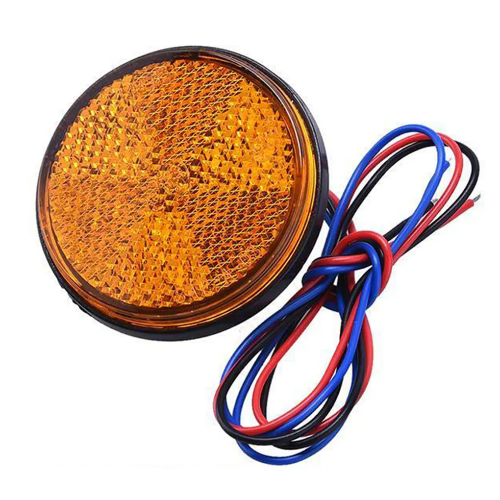 Светодиодный Мотоцикл Круглый отражатель задний фонарь стоп-сигнал поворота