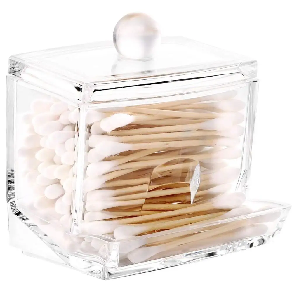 Desktop Cosmetic Cotton Swab Storage Box Home Daily Necessities Dressing Table Transparent Plastic Toothpick | Дом и сад