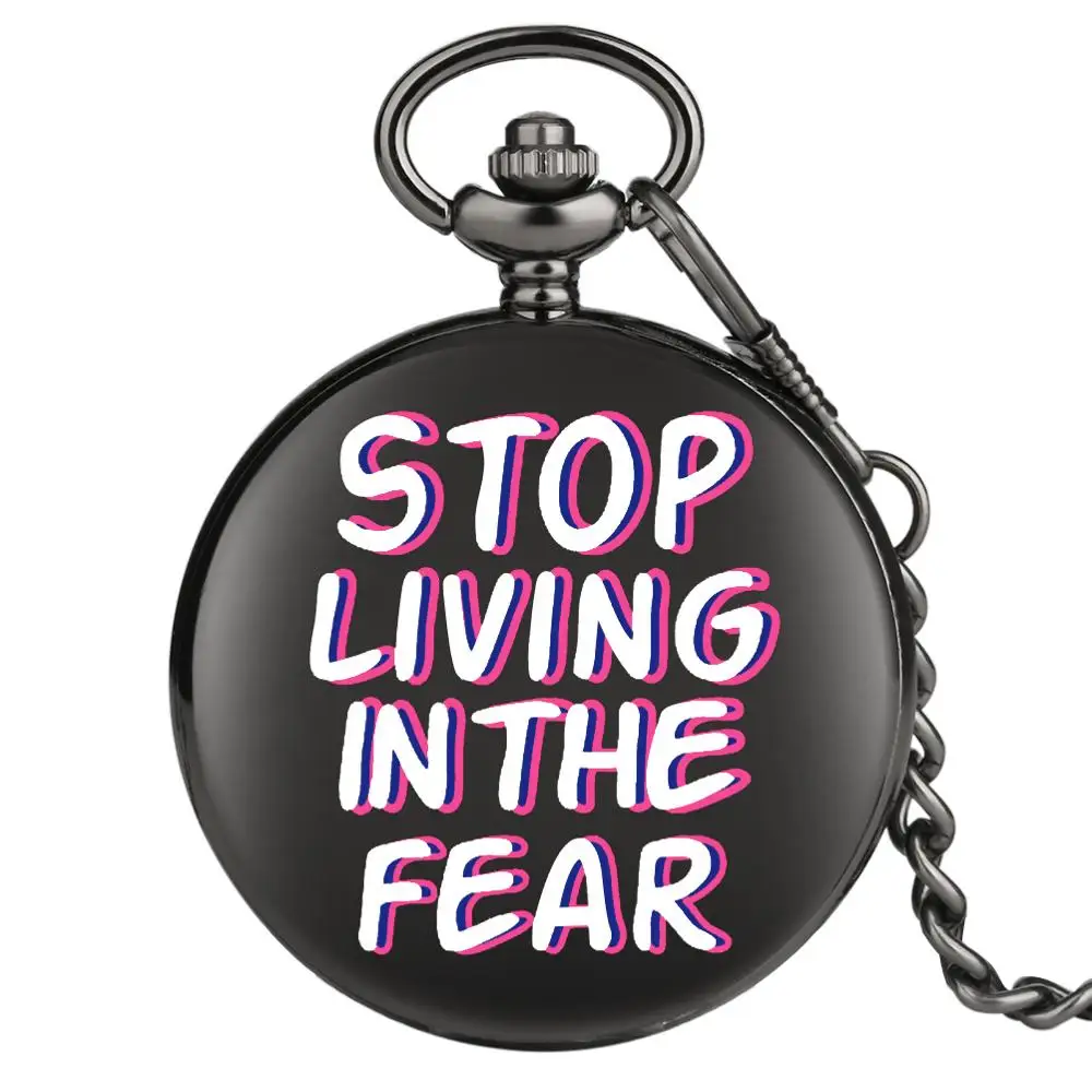 

Модные карманные часы с надписью «Stop Living In The DREAD», женские часы с ожерельем, часы для мужчин, аксессуары на заказ, часы для мужчин