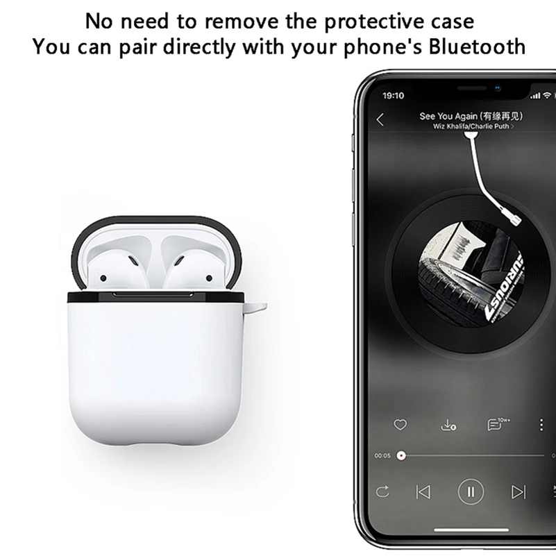 Чехол Airpod 1:1 TWS Bluetooth наушники чехол силиконовый PC Air для оригинального Apple i7S i12 i10 i30
