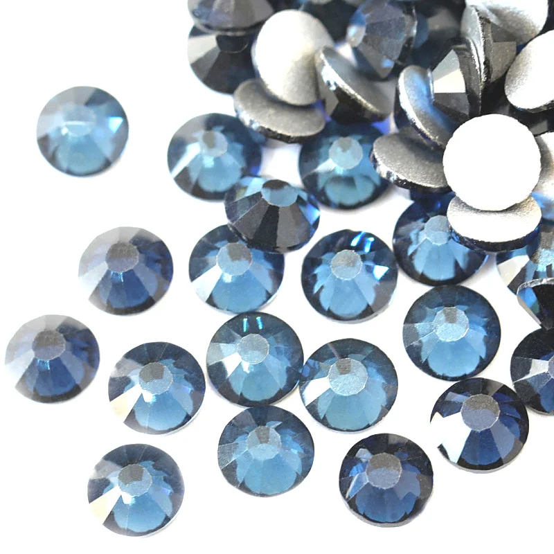 Блестящие SS3 SS34 Стразы для дизайна ногтей Монтана блестящие стразы с плоской