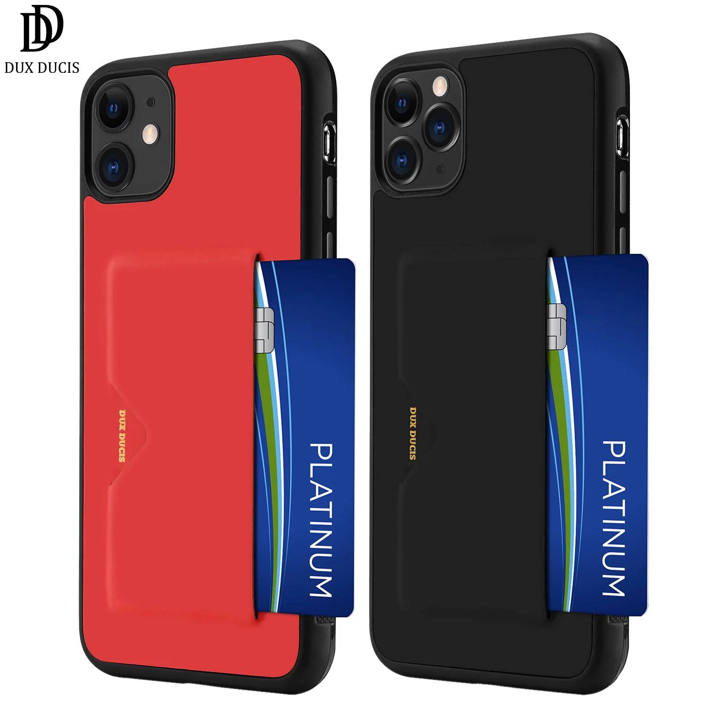 Чехол с карманом для карт для iPhone 11 Pro Max из ТПУ, мягкий кошелек, держатель для карт, задняя крышка, противоударный чехол для мобильного телефона