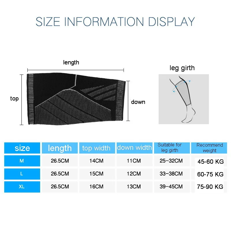 AOLIKES 1 шт. эластичная плетеная спортивная компрессионная защита для телячьих рук