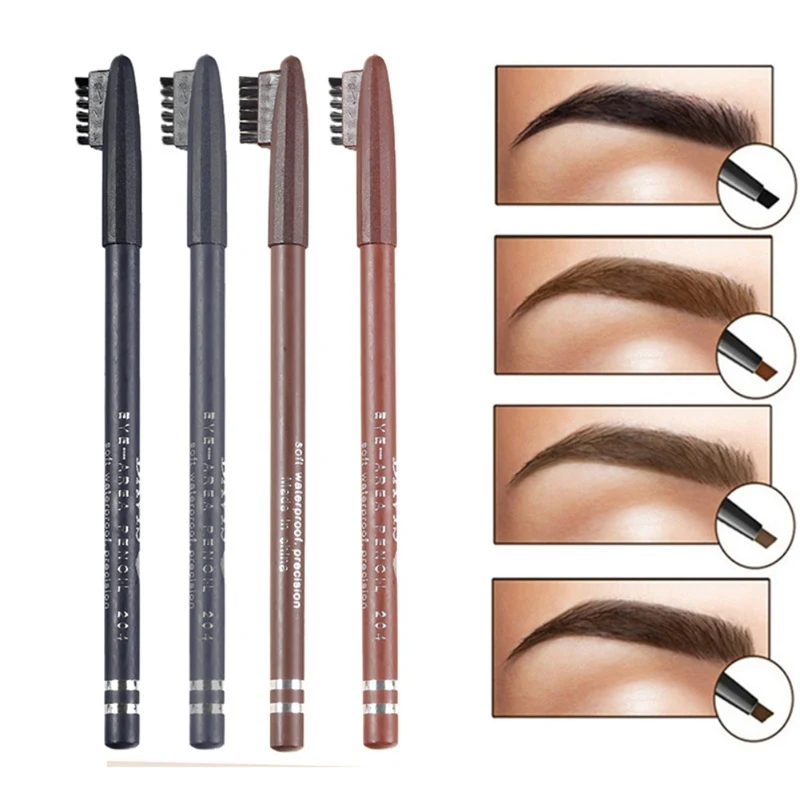 4 цвета подводка для глаз карандаш бровей водостойкий стойкий легко окрашиваемый