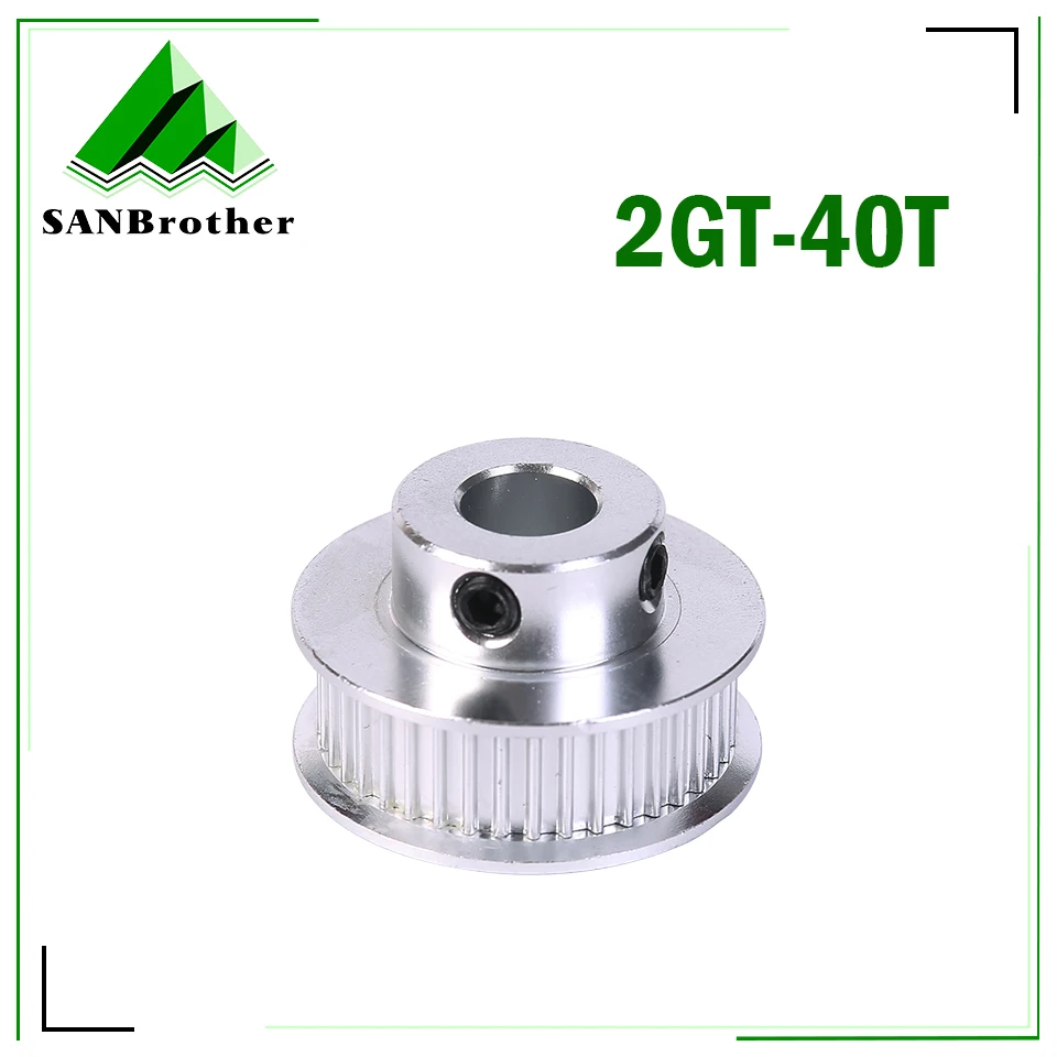 GT2 Idler Timing Pulley 40 tooth with 5mm 6mm 6.35mm 8mm 10mm Bore with Bearings for 3D Printer Parts Timing Belt 6/9/10mm