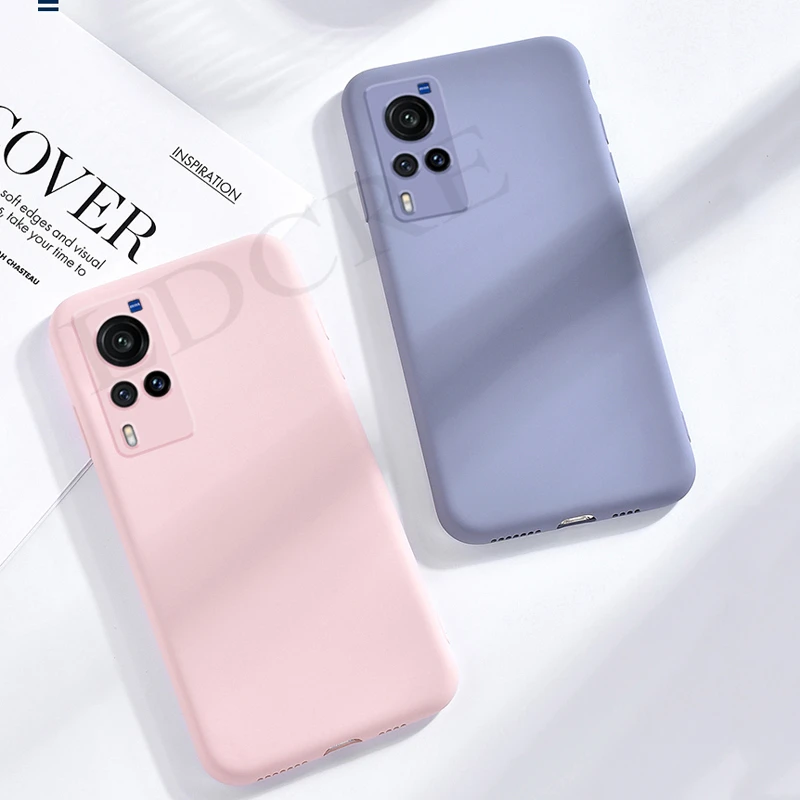 For Vivo X60 Pro Plus Case Liquid Silicone Ultra Thin Shockproof Soft Case For Vivo X60 Pro Cover For Vivo X60 Vivo X60 Pro Plus