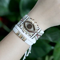rttooas turkish evil eye bracelet for women miyuki beaded bracelets set fashion rivet handmade woven pulseria mujer 2022 jewelry