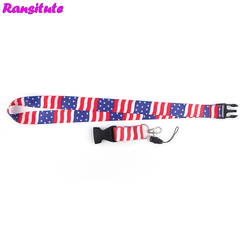 

Ransitute Make America Great Again Trump Lanyard Key ID Card Mobile Phone Belt USB Badge Holder DIY Lanyard Ribbon Rope R635