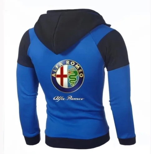 

2021 NEW Spring Autumn Fashion ALFA ROMEO Sweatshirt Casual Jacket Double Zipper Hoodie Cotton T