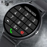 lige bluetooth answer call smart watch men full touch dial call fitness tracker ip68 waterproof 5g rom smartwatch for xiaomi