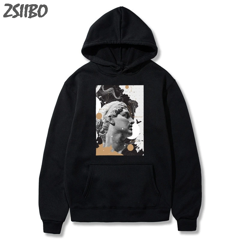 Мужские толстовки унисекс 2019 Толстовка с принтом Микеланджело Давида и статуи