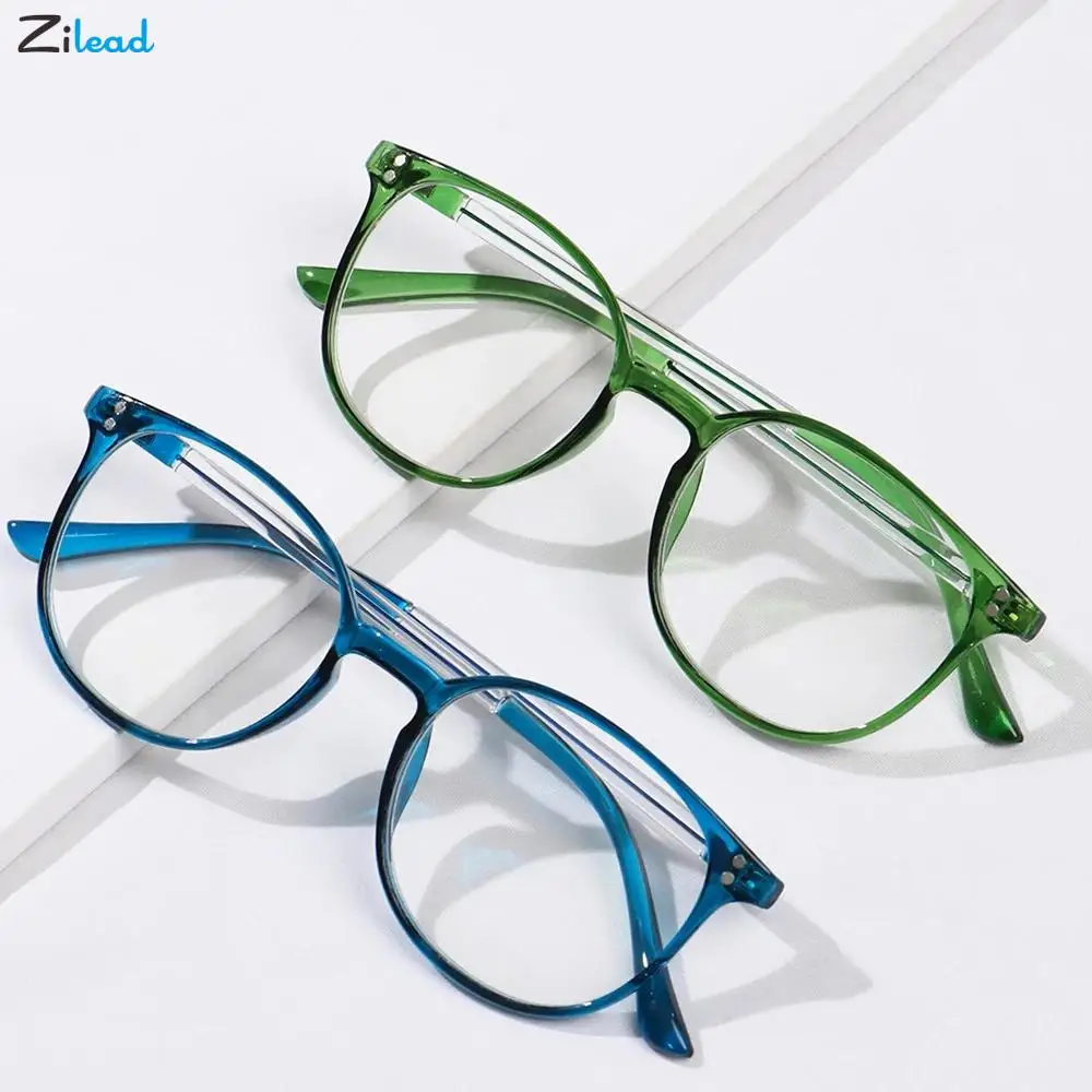 Очки Zilead HD для чтения унисекс, модные ультралегкие квадратные пресбиопические оправы из поликарбоната, с диоптриями от + 100 до + 400