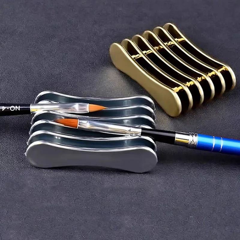 

Подставка для ручек и кистей для макияжа, акриловый держатель для УФ-ручек, 5 ячеек, инструменты для нейл-арта