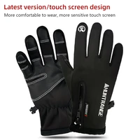 outdoor sports ski waterproof riding full finger gloves mens touch screen winter windproof fleece warm zipper women finger