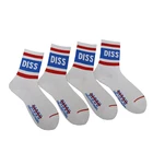 Мужские носки, женские, уличные, хорошего качества, белые, стильные носки, рок-н-ролл, в стиле хип-хоп, для мальчиков и девочек, хлопковые, длинные, новые, 1 парапартия