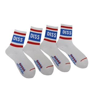 Мужские носки, женские, уличные, хорошего качества, белые, стильные носки, рок-н-ролл, в стиле хип-хоп, для мальчиков и девочек, хлопковые, длинные, новые, 1 парапартия