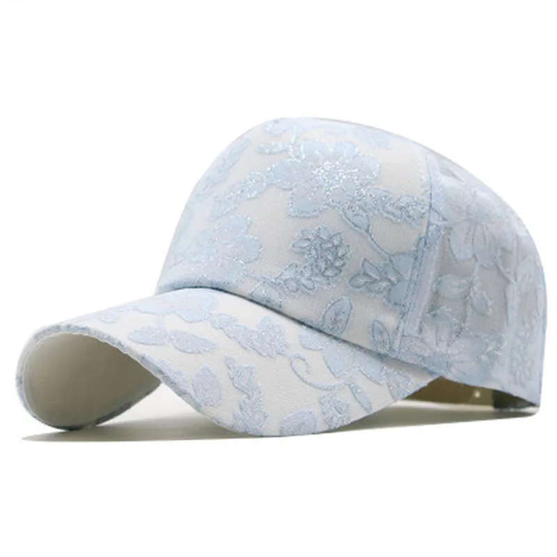 

Hot Women's Baseball Cap Painting Embroidery Flower Girls Snapback Hats Woman Female Cap Mesh Summer Sun Hat