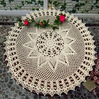 60cm modern lace cotton round table place mat cloth pad crochet drink placemat cup coaster dining tea doilies mug holder kitchen