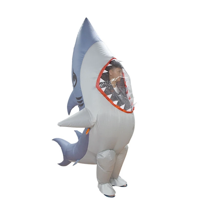Кукла из мультфильма Надувной Костюм голубого акулы нарядное платье комбинезон