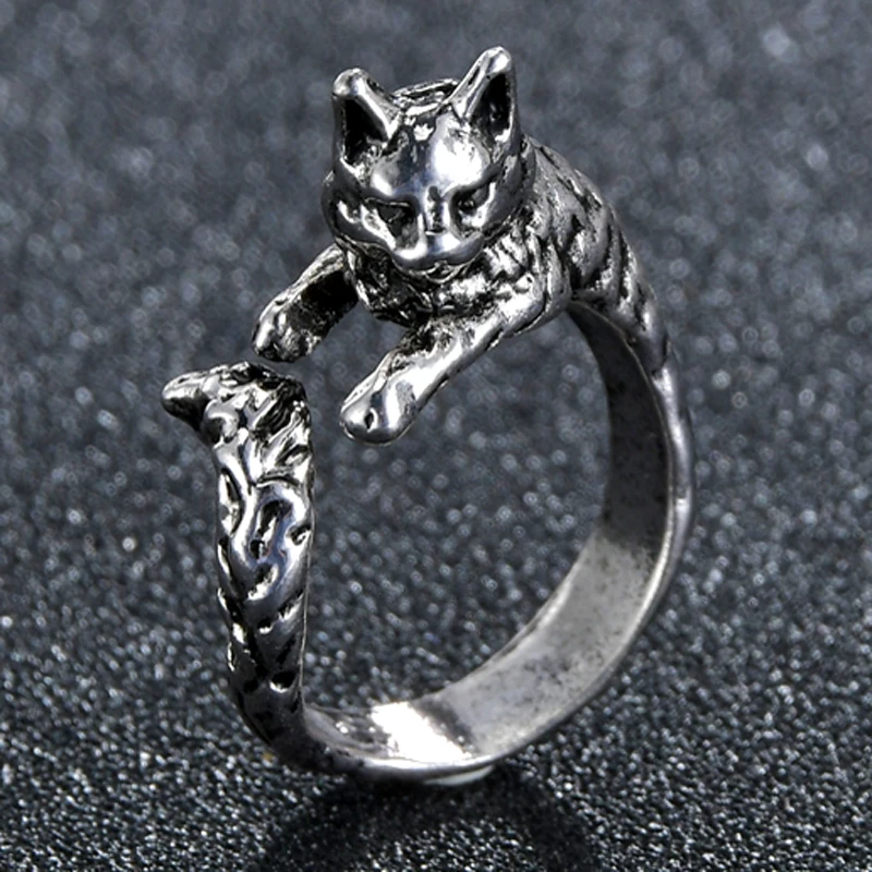

Fashion Big Tail Fox Rings for women Angel Wings Bee Rabbit Heart Wedding Rings For Women Animal Jewelry