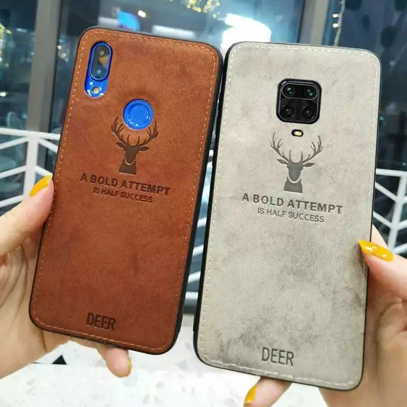 

Deer Cloth TPU Case for Xiaomi Redmi Note 8T 7 8 8A 7A 6A Frabic Cover for Redmi Note 9 Pro Max 9S Case Shockproof Cover Coque