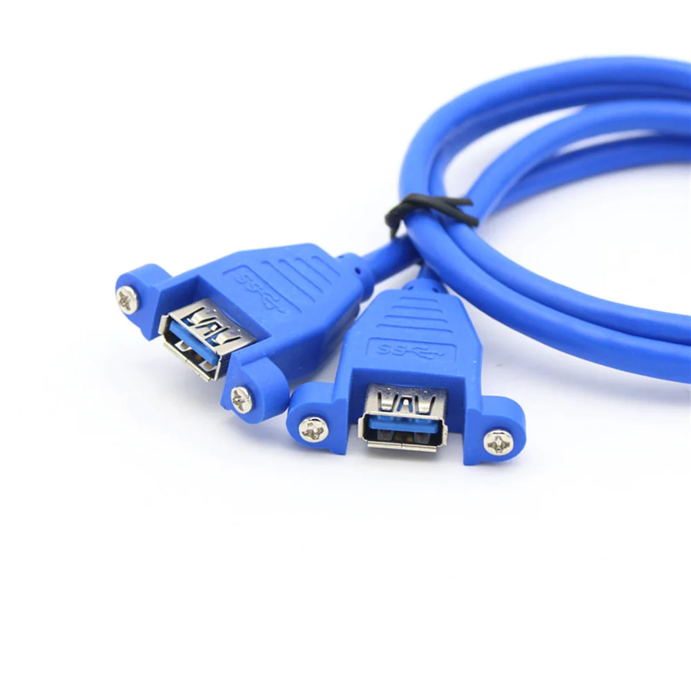 Motherboard Mainboard 20Pin USB3.0 Female to Dual USB 3.0 A Data Cable Cord Panel Mount 50cm PC DIY Host Case | Компьютеры и офис
