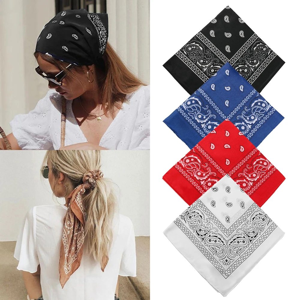 

Женская повязка на голову с квадратным шарфом, в богемном стиле