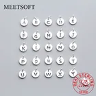 Подвеска с буквами MEETSOFT, серебро 100%, 925, A-Z, 26 шт.