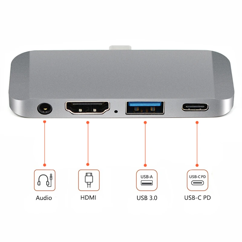 USB 3 1 к C PD Зарядка 4K HDMI 0 5 мм разъем для наушников Samsung Galaxy Note10 + 2019 iPad Pro|Компьютерные