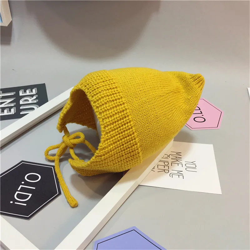 2021 NEW Cute Baby Toddler Hat Winter Warm Caps Cotton Knitted Newborn Hats Infant Girls Beanies Bonnet Accessories | Детская одежда и
