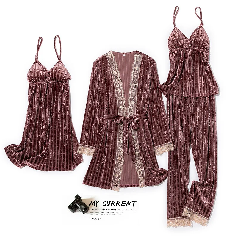 Пижама женская бархатная на осень/зиму | Женская одежда