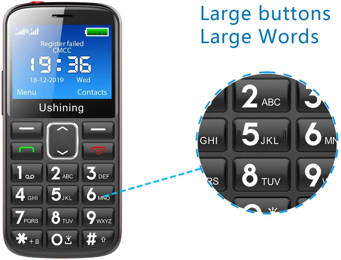 3G GSM большая кнопка мобильный телефон для пожилых людей Две сим карты Бесплатная