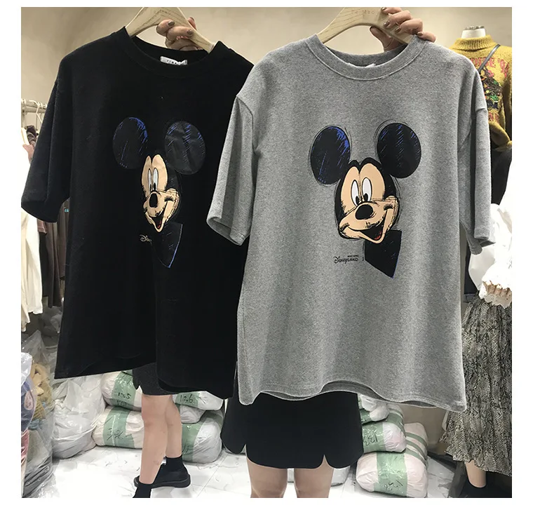 Летние топы 2020 с принтом мыши женские футболки Tumblr уличная мода футболка Kawaii Harajuku