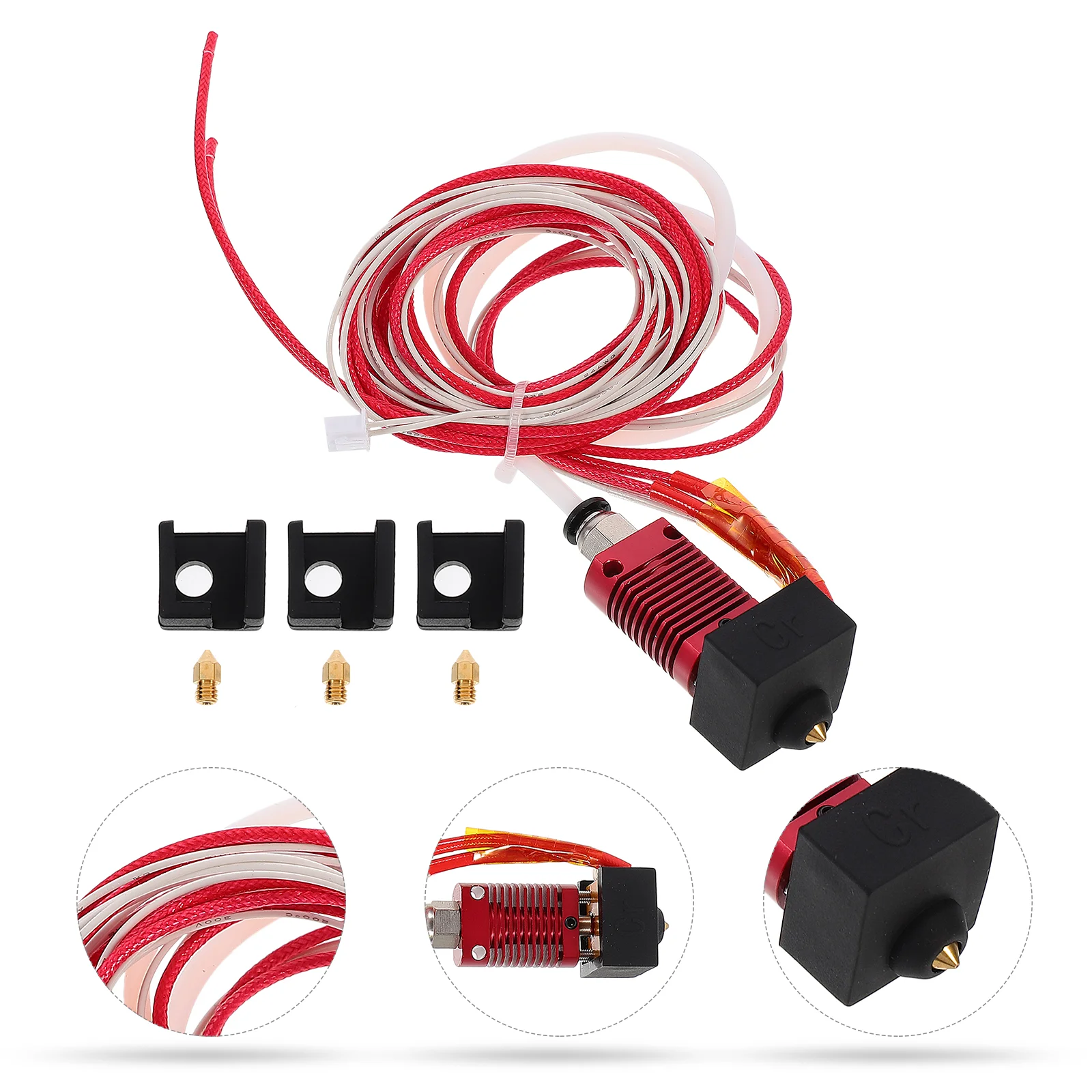 

1 Set Extruder Hot End Nozzle Kit Heater Nozzle Silicone Cover for 3D Printer