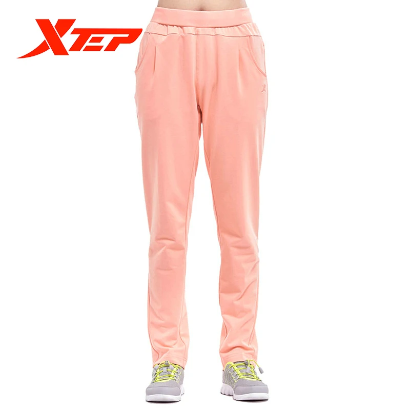Xtep однотонные трикотажные брюки для женщин свободные спортивные штаны йоги