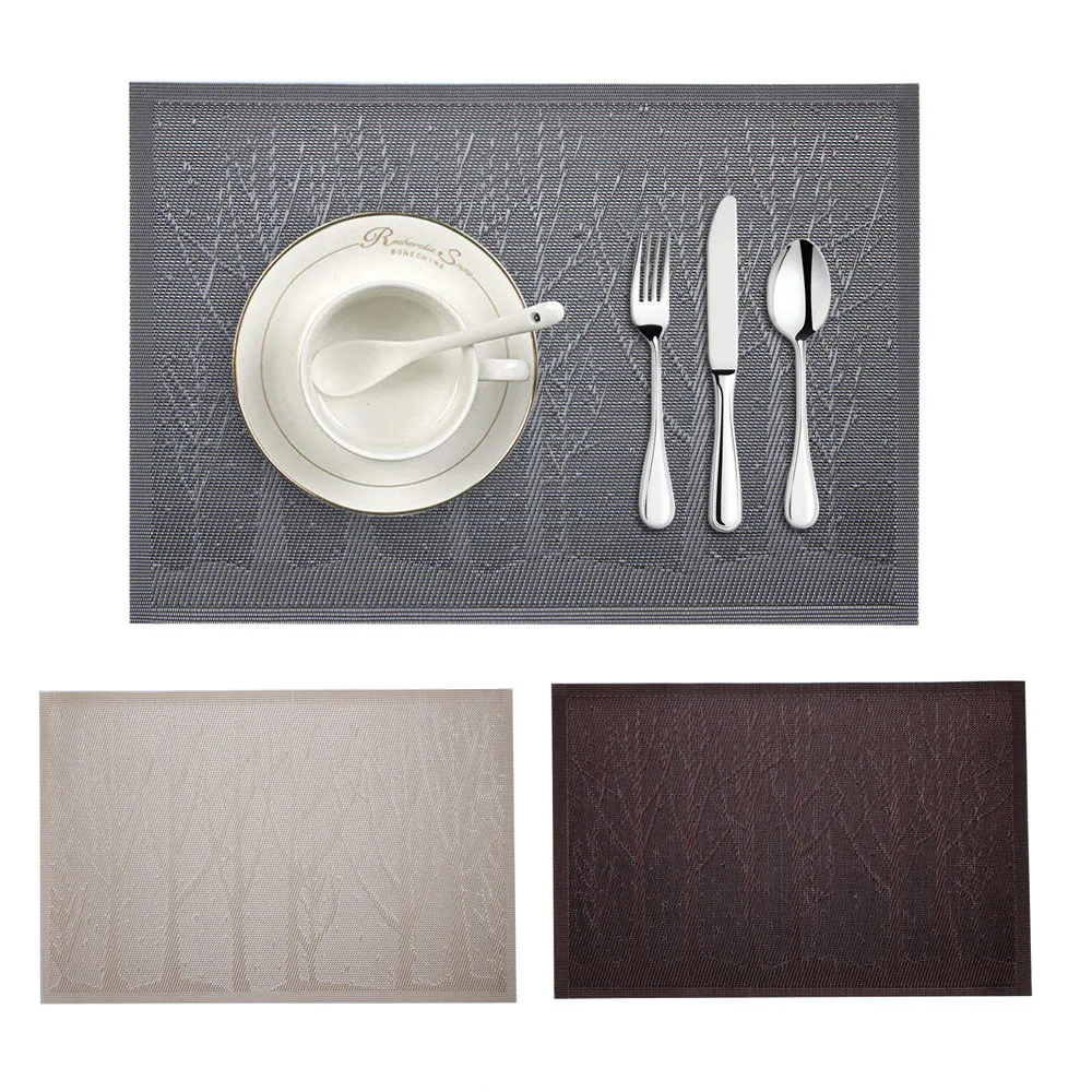 Рождественская салфетка под приборы тканые Нескользящие ПВХ изоляционные