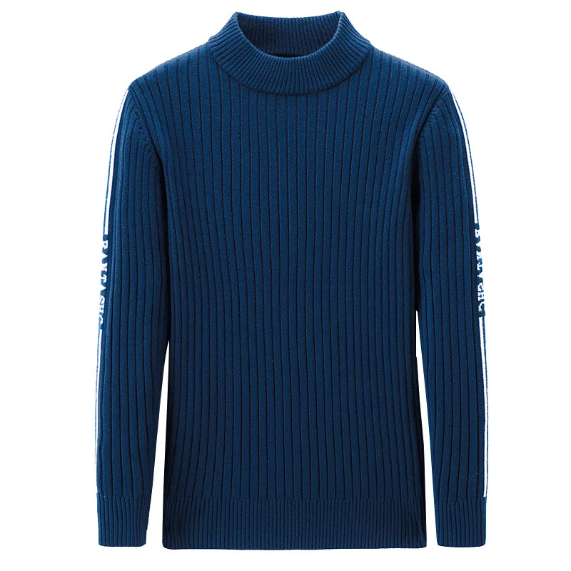 

The new winter cultivate one's morality fashion sweater the men head spot round collar pure color more leisure men sweater